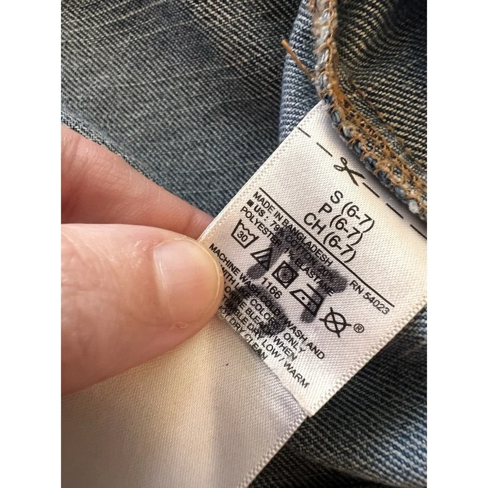 OLD NAVY Girls Kids Size Small S 6-7 Jacket Coat Jean Denim Jacket